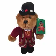 Official Beefeater Guard Tower/Crest of London Plush Teddy Bear Tags Souvenir