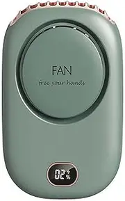 Mini Fan,Mini Handheld Fan Portable Neck Fan Small Personal Fan USB Rechargeable 3 Speed Adjustable Air Conditioning Necklace Fan for Home Office Outdoor Travel (Green)