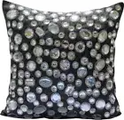 Sofa Cushion Case Black 16"x16", Room Decor Silk Abstract - We Love Bling Bling