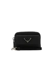 Prada Triangle-Logo Zipped Wallet One size Black