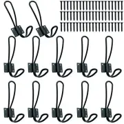 Rustic Entryway Hooks-12 Pack Farmhouse Hooks with Metal Screws Included, Bla...
