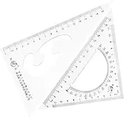 Professional Drafting Triangle Ruler Set Square Corner Drawing Ruler Protractor Made of Plastic