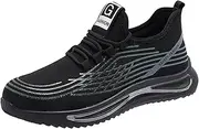 [SDEQA] Safety Trainers Mens Breathable Lightweight Steel Toe Cap Shoes Anti -Slip Anti -Smashing Puncture Proof Construction Work Shoes