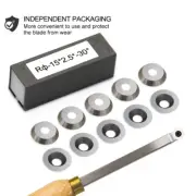 10Pcs Carbide Inserts Round Turning 15x2.5mm 30Deg for Wood Lathe Turning Tool