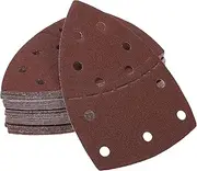 X AUTOHAUX 50 Pcs Sanding Discs Wet Dry Waterproof Hook & Loop Sandpaper for Woodworking, Automotive Refinishing 6.10"x4.13" 11 Hole 100 Grit Red Aluminum Oxide