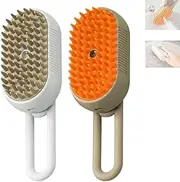 Spritz Defur Comb for Cats, Celery Pets Steam Brush Spritz Defur Comb, Cat Steam Brush for Shedding (Brown)