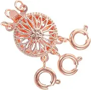 YOSADIER Layering Clasp for Necklaces Multiple Necklace Detangler Three-Ring Jewelry Connector Prevents Tangles for Fashionable Easy to Use DIY Accessory