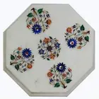 12" side Table Top Marble Inlay pietra dura marquetry work home decor