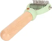Pet Dematting Comb, Beech and Stainless Steel Pet Grooming Brush Remove Knotted Fur Reliable for Home for Teddy for Pet Store (S)