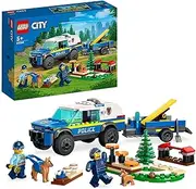 LEGO City Mobile Police Dog Training Set, Kids' Toy Car with Trailer, 2 Minifigures and Puppy Figures, Animal Playset, Building Toys for 5+ Year Old Boys and Girls 60369