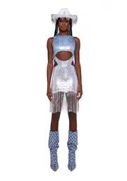[AMYLYNN] Annabelle Cut-Out Sequin Dress