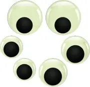 TOAOB 8pcs Luminous Large Googly Wiggle Eyes with Self Adhesive 2 Inch 3...