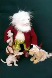Cloth Art Doll Pattern "Santa and Friends" by Jill Maas