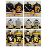 NHL曲棍球球衣冰球服企鵝隊球衣HOCKEY PENGUINS CROSBY MALKIN JERSEY復古