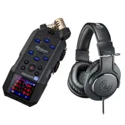Zoom H6essential Digital Recorder Bundle with Audio-Technica ATH-M20x H-6