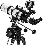 Telescope for Kids Adults Astronomy Beginners, Refractor Telescope for Astronomy, PortableTelescope with Tripod, Multi-Layer Green Film, 80AZ