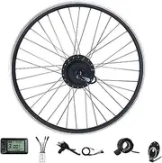 Electric Bike Conversion kit 36V/48V 250W Ebike Conversion Kit for Front Rim，Waterproof 20"/24"/26"/27.5"/28"/29"/700C Front Wheel Electric Bicycle Hub Motor Kit W/LCD Display(48V,27.5in)