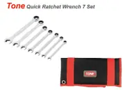 Tone Quick Ratchet Wrench 7 Set Box RMQ700 Contents Flexible Spanner New JAPAN