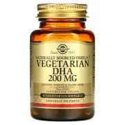 Solgar, Naturally Sourced Omega-3, Vegetarian DHA, 200 mg, 50 Vegetarian Softgels