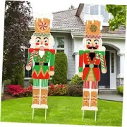2 Pcs Outdoor Nutcracker Christmas Decorations Large Christmas Classic