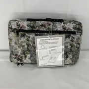 Floral Tapestry Large Rolling Tote Bag Folds Compact for Travel Shopping Cart