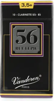 CR5035+ 56 Rue Lepic Bb Clarinet Reeds Box of 10, Strength 3.5+