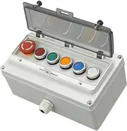 AC220V Outdoor Waterproof Button Control Switch Box Emergency Stop Start Indication Lamp Self Recovery Switch Junction Box (Size : 6-01)
