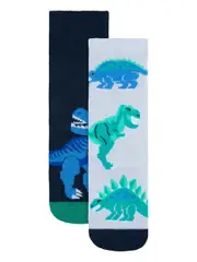 Kids Underworks 2Pk Novelty Slipper Socks
