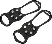 [Topyond] Portable Ice Cleats - 5 Teeth, Non-Slip Shoes Grips - Outdoor Climbing and Hiking Accessory - Enhanced Safety and Traction on Ice and Snow - 1 Pair