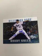 Brody Greer 2015 Signed Hillsboro Hops Team Card