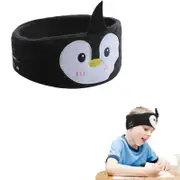 Kids Wireless 5.0 Bluetooth Sleep Headphone Cute Animal Eye Mask Headband-Black
