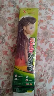 Xpression hair, 100% kanekalon, Rich braid, 75 inches, weigh 9 Oz, Color 1