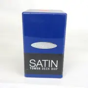 ULTRA PRO BLUE SATIN TOWER DECK BOX Gaming Trading Playing Card Holder Magic NEW