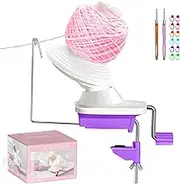 Anti-Slip Yarn Winder, Yarn Ball Winder for Crocheting, Efficiently Make Neat Yarn Cake, Yarn Winder with Lower Noise for Fiber and Wool Thread Balls, Knitting Lover's Helper Gift (Purple)