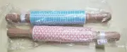 15" Decorative Rolling Pin Baking Cake Pastry Pie Dough Peach or Aqua