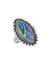 Tiramisu Silver 5.85 ct. tw. Abalone Shell Ring
