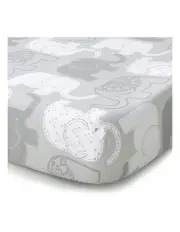 [The Peanutshell] Little Peanut Size Cot Fitted Sheet in Grey