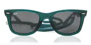 Ray-Ban RB2140F Asian Fit 6615B1 Men's Sunglasses Green Size 52