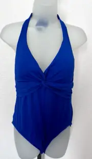 NEW Bleu by Rod Beattie Cobalt Blue One Piece Swimsuit Size 12 Retails $119