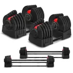 CORTEX Revolock V2 80kg Pair Set Adjustable Steel Dumbbell Barbell Weights All-in-One