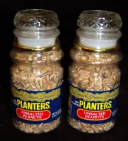 Vintage Planters Unsalted Peanuts Limited Edition Glass Decanter Jar Unopened