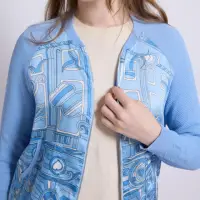在飛比找momo購物網優惠-Superwands法式珍品真絲羊絨外套
