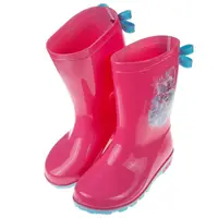 在飛比找momo購物網優惠-【布布童鞋】Disney冰雪奇緣粉色艾莎蝴蝶結兒童雨鞋(B8