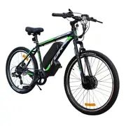 TDR 26 Inch 250W Electric Mountain Bike e-MTB Front Suspension Thumb Throttle Pedal Assist Hydraulic Disc Brake 7-Speed Shimano Freewheel 36V 13AH Battery