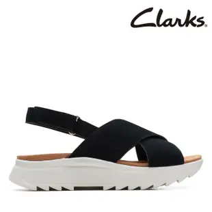 【Clarks】女鞋 Dash Lite Wish 簡約寬版交叉設計輕量涼鞋 厚底涼鞋(CLF71948S)