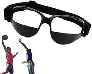 Basketball Glasses, Portable Sports Eyewear, TPEE Protective Dribble Specs, Adjustable Training Goggles, Clear Vision Eye Guard, for Players, Teenagers, Adults, Kids, 6.7 x 2.36 inches