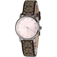 在飛比找momo購物網優惠-【COACH】滿版logo織布錶帶腕錶