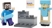 Minecraft: Steve Minifigure with Furnace and Diamond Armor