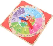 Kisangel Clock for Engaging Learning Montessori Teaching Tool Craftsmanship Smooth Edges Fun Clock Design for Early Education