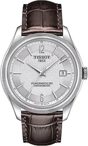 [Tissot] Mens Ballade COSC 316L Stainless Steel case Swiss Automatic Watch, Brown, Leather, 20 (T1084081603700), Brown, Automatic Watch